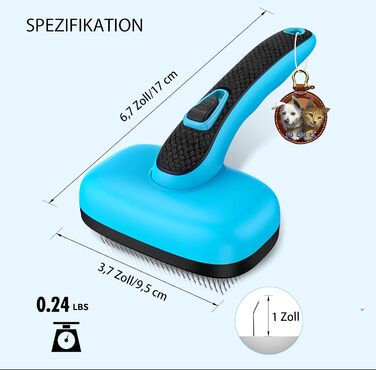 Щітка для собак та котів - самоочисна, легка у чищенні, зменшує випадання шерсті, видаляє волосся. Підходить для великих, середніх та маленьких тварин з довгою та короткою шерстю. Зелена (блакитна, 3 шт., нові)