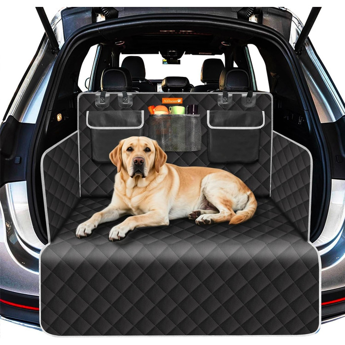 Захист для багажника автомобіля Alfheim для собак - водовідштовхуючий килимок, стійкий до розривів, з боковим захистом, срібного кольору