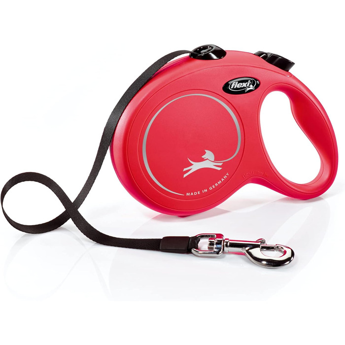 Рулетка для собак Flexi Classic, червона, розмір S, до 11,8 кг, 4,8 м