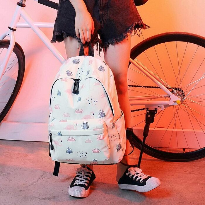 Шкільний рюкзак для дівчаток та хлопців: модний, водонепроникний, з відділенням для ноутбука (геометрія)