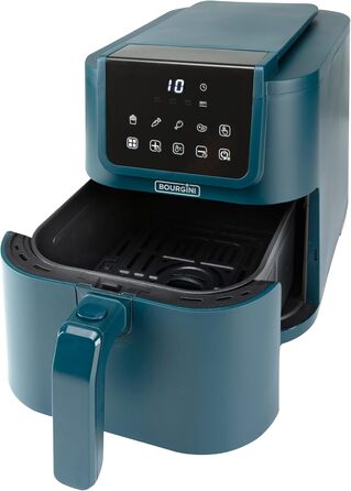Фритюрниця повітряна BOURGINI з керамічним покриттям, 5 літрів, блакитна, 1500 Вт