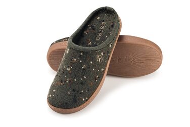 Чоловічі домашні капці ESTRO з повсті на гумовій підошві, зелені (41 EU)