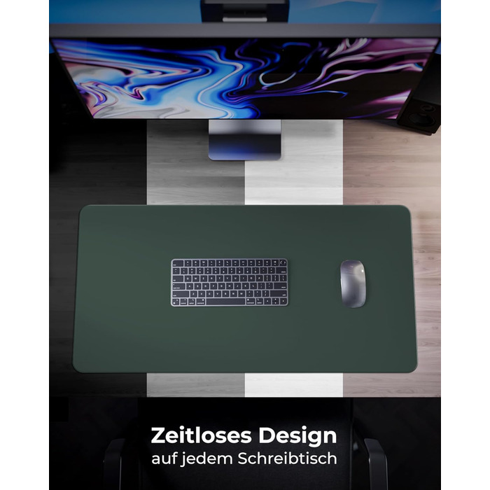 Підкладка для столу MYMIND® 80x40 см - XXL килимок для миші з преміум-шкіри PU, водонепроникна, для дому та офісу