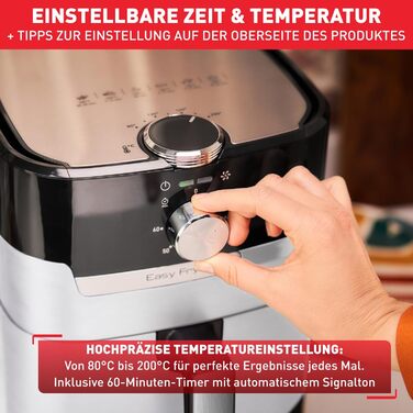 Аерофритюрниця Tefal EY501A Easy Fry & Grill 4,2 л, 2-в-1, технологія Extra Crisp, енергозберігаюча, таймер, гриль, біла