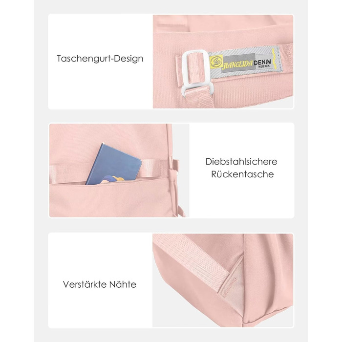 Шкільний рюкзак для підлітків: водонепроникний, великий, рожевий. Підходить для дівчат та хлопців, для школи, подорожей та повсякденного використання.