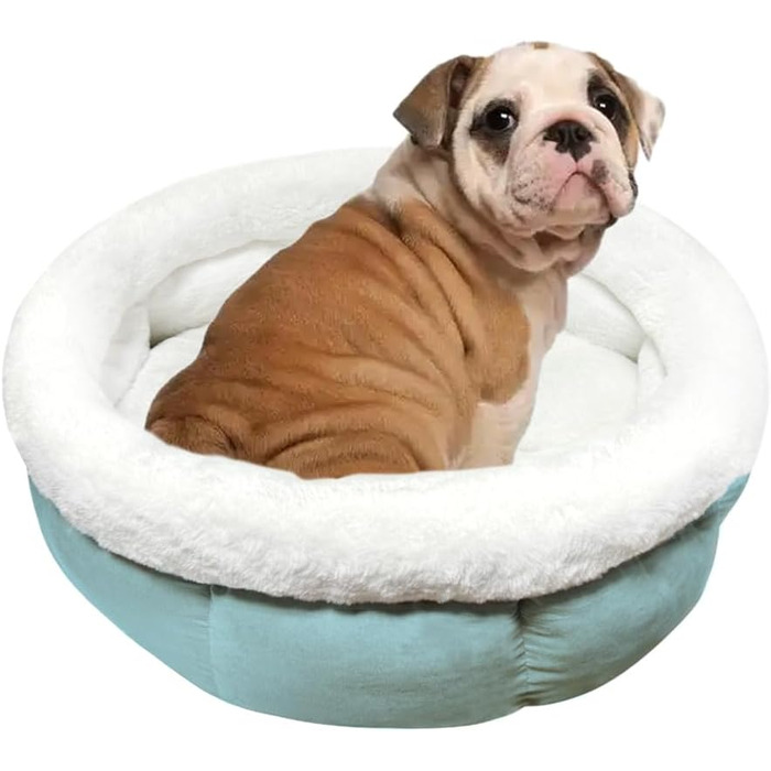 М'яке ліжко-гніздо для котів та собак, 50x50x20 см, блакитне, M