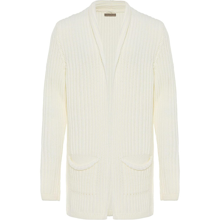 Кардиган чоловічий Redbridge, в'язаний, довгий крій (XL, Екру)