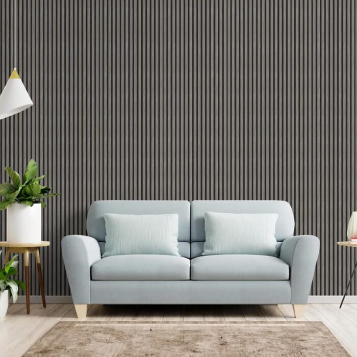 Акустичні стінові панелі HORI з ефектом дерева для шумоізоляції та декору стін, 3D Silver Oak (270x60,5x2,1 см)