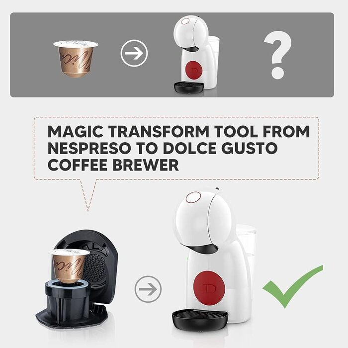 Адаптер для капсул Nespresso Original для кавомашин Dolce Gusto Genio S, Piccolo XS