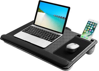 Підставка для ноутбука в ліжко з магнітним тримачем для телефону MagSafe, ультралегка подушка для ноутбука до 17 дюймів (ENQINN)
