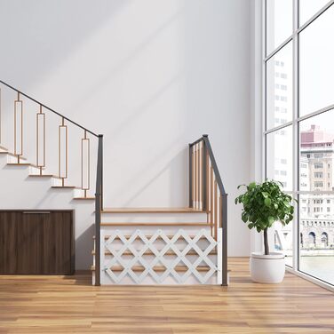 Захисне ворота для собак Relaxdays, висувне до 108,5 см, бамбук, для захисту сходів та дверей, біле