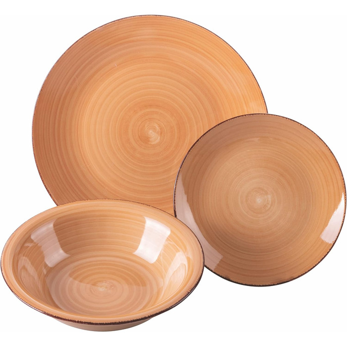 Villa d'Este Home Tivoli Baita: 18-частинний чайний сервіз з шоколадного фарфору, Steingut