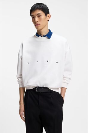 Чоловічий шкіряний ремінь HUGO Gerik SZ35 з гравіюванням логотипу на пряжці, чорний