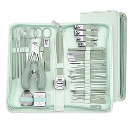 Набір для манікюру та педикюру 35 предметів у футлярі: ножиці, кусачки, інструменти для догляду за нігтями