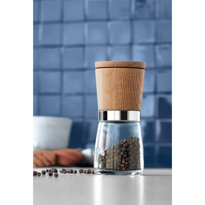 Солонка та перечниця WMF Ceramill Nature з дерева, керамічний механізм, для солі, перцю, чилі, порожня