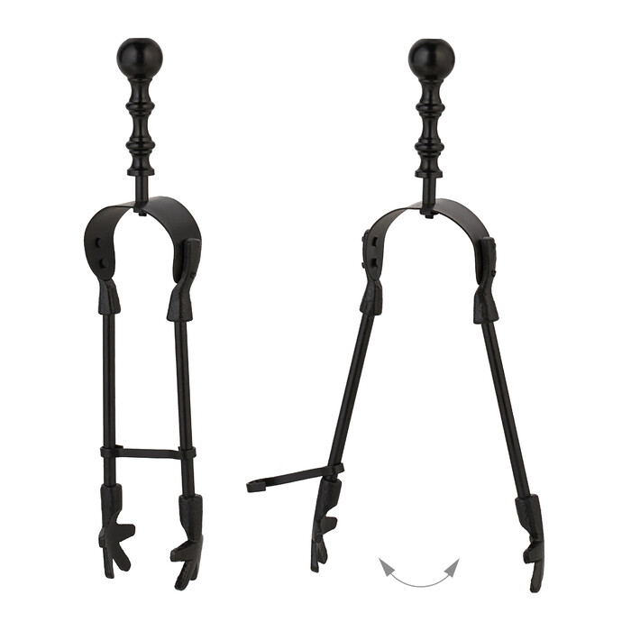 Relaxdays 5-Piece Fireplace Set in Black
