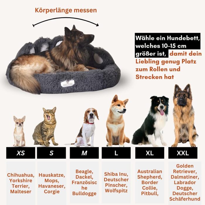 Кругле ліжко для собак та котів Pfoten&nasen® Wolke 7, темно-сірий, 65 см – м'яке, знімний чохол, для маленьких тварин