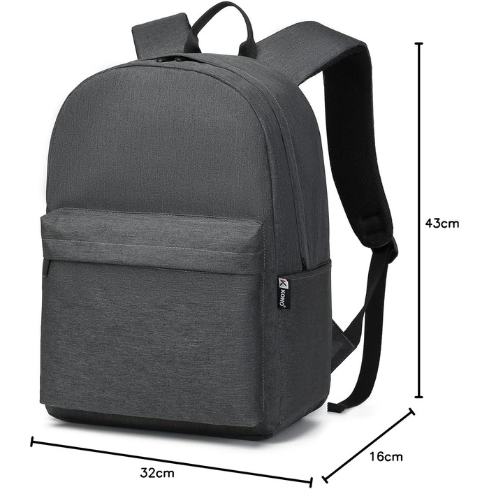 Стильний рюкзак для підлітків та студентів: легкий, водонепроникний, для ноутбука 15.4