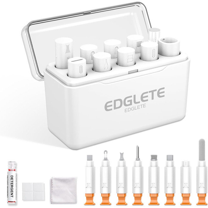 Набір для чищення iPhone та смартфонів: лінійний роз'єм, насадки для динаміків, інструменти для ремонту iPad Pro, Lightning кабель (білий)