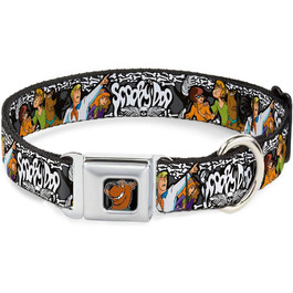 Нашийник для собак Buckle-Down з пряжкою Scooby Doo - 1 дюйм шириною, підходить для шиї 28-43 см - середній