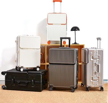 Чемодан ручної поклажі для весни/літа, відповідає вимогам авіакомпаній, з TSA-замком, 360° колесами, PC-корпусом та міцним алюмінієвим каркасом, підходить для розмірів 20'', 24'' та 26''