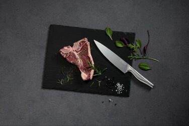 Nirosta Swing Knife Set, Various knives with a functional part made of high-quality stainless steel, premium knives with a non-slip handle, high-quality knives for every occasion (Color: Silver), Quantity: 1x 4-piece set