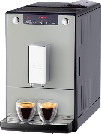 Melitta Solo - Fully Automatic Coffee Machine - 2-Cup Function - Adjustable Coffee Dispenser - Conical Burr Grinder - 3-Level Adjustable Coffee Strength - Limited Edition - Sandy Grey (E950-777) Sandy Grey Single