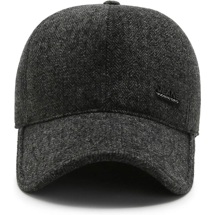 Чоловіча кепка-шапка на зиму, чорна, 57-61 см, 17