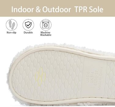 Жіночі домашні тапочки з меморі-піною - м'які відкриті тапочки на п'яті, неслизька підошва для дому/на вулицю. Супер м'які пухнасті тапочки-слайдери в подарунок для жінок та матерів