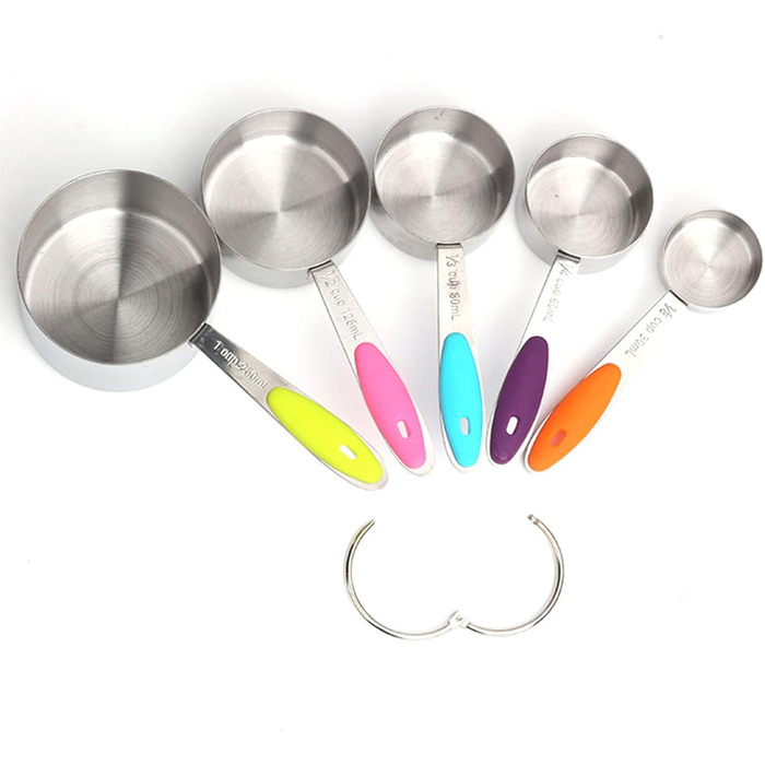 Stainless steel measuring cup for coffee powder, spices, and measuring scoop. Kitchen tools, easy to use and clean, perfect for a home gift. Measuring tools.