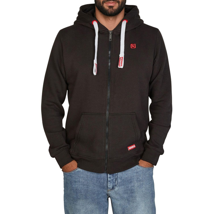 Чоловіча толстовка на блискавці з капюшоном riverso RIVNoah, Regular Fit, колір Black-formula Red