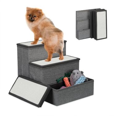 Relaxdays Folding Dog Steps - 3 Steps