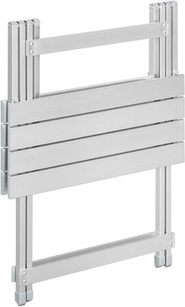 Складний алюмінієвий стіл WOLTU для кемпінгу, саду, балкону - 50.5x59.5x47 см (срібний)