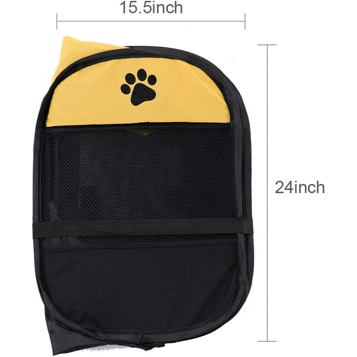 Клітка-манеж для собак та котів XianghuangTechnology, жовта, портативна, складана, діаметр 78,9 см x висота 58,9 см