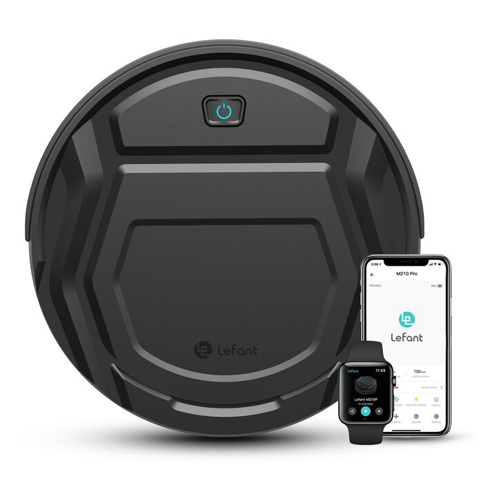 Робот-пилосос LEFANT M210P P1: тихий, тонкий, з Wi-Fi, Alexa, 6 режимів, для тварин, підлоги, килими