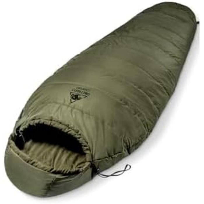 Спальний мішок OneTigris для кемпінгу та подорожей: компактний, 3 сезони, 8-15°C, ультралегкий, мумієподібний (зелений/жовтий)