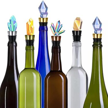20 Empty Bottle Caps with Threaded Posts, Metal Wine Stopper Inserts Set, Hardware for DIY Projects, Woodturning
