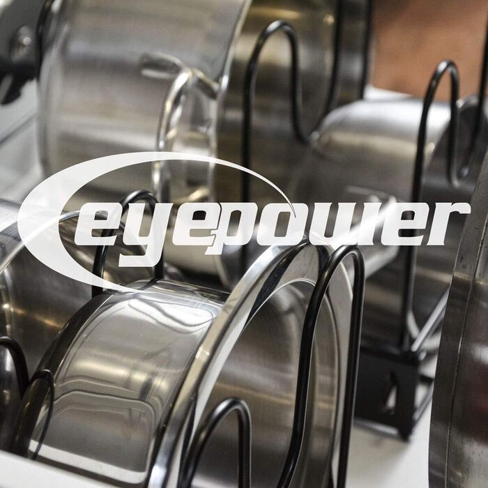 Стелаж для кришок та сковорідок EYEPOWER зі сталі, 5 полиць, 38x21x25 см, чорний