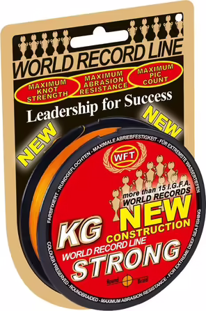 WFT KG Strong 300m 0.22mm 32kg, braided line, saltwater line, fishing line, braided line