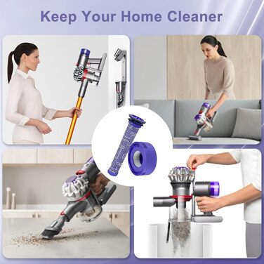 Набір фільтрів для пилососа Dyson V15 SV14 DV17 SV22 та V7 V8 (4 шт.) — Запасні HEPA-фільтри для акумуляторного пилососа