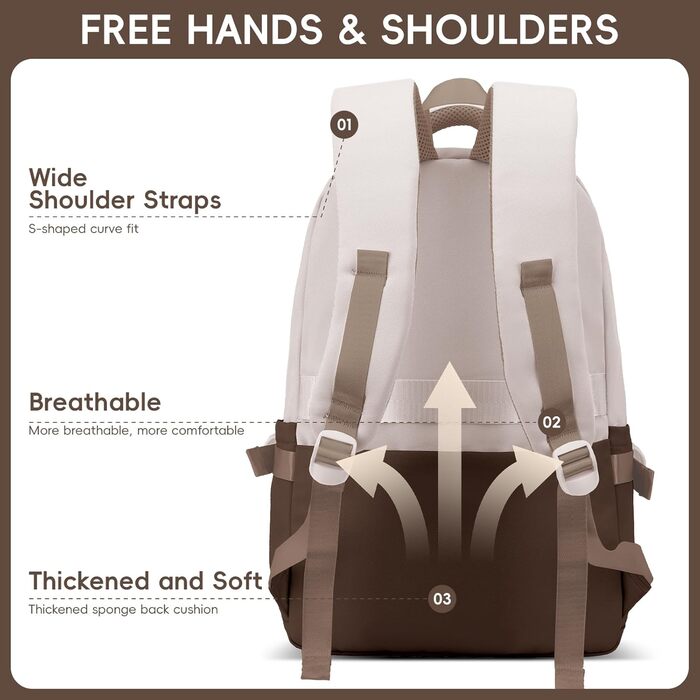 Шкільний рюкзак для підлітків дівчаток, 2025, для школи, гімназії, старшої школи, 26L, Khaki