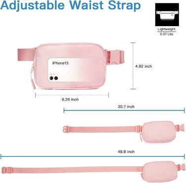 Жіноча/Чоловіча поясна сумка Telena, поясна сумка на стегно, спортивна сумка, сумка через плече, кросбоді, з регульованим ремінцем, бежева (A-rosa)