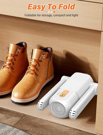 Електричний сушильник для взуття та черевиків з таймером 120 хв, UV-підсвічуванням, чорний