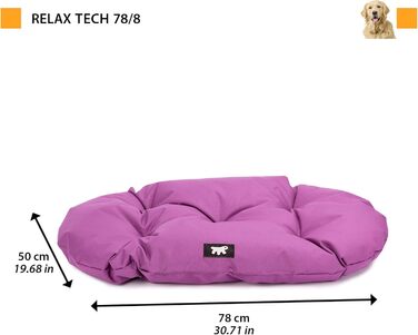 Крісло-ліжко для собак великих порід Ferplast: ортопедичне, знімний чохол, водонепроникне, 110 x 70 x 8 см, фіолетовий