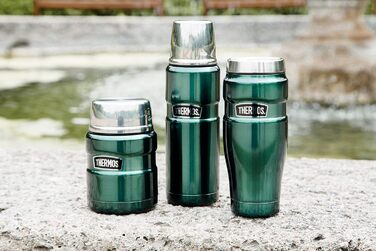 Термокружка туристична Thermos King, нержавіюча сталь, 470 мл, зелений (Pine Green)