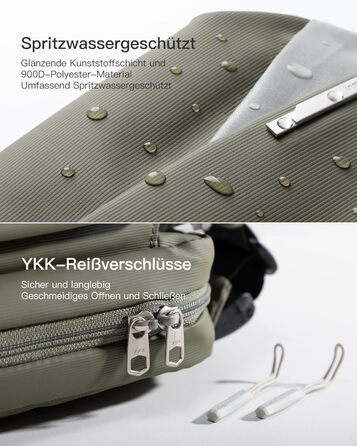 Сумка на плече Inateck, оливковий колір, водонепроникна, для чоловіків та жінок