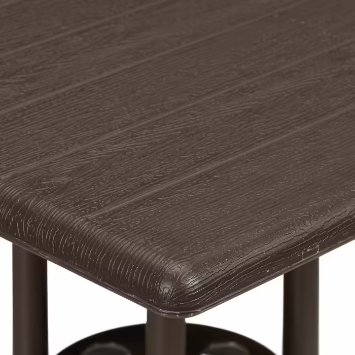 Relaxdays Garden Table in Brown Wood-Look