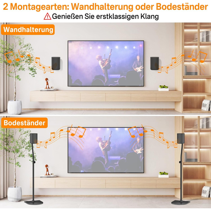 Підставка для сателітної акустики 2 шт. Розширювана висота 33-42 см - для LG, Vizio, Sony, Samsung