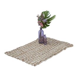 Relaxdays Jute Rug, 60x90 cm