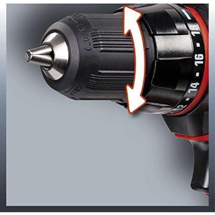 Акумуляторний дриль-шуруповерт Einhell TC-CD 18-2 Li (18V, 2 швидкості, 18+1 момент, LED-підсвітка)